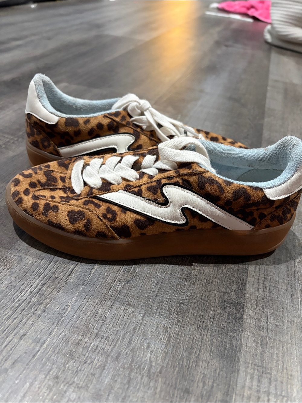 Madden Girl Leopard Print Sneakers with White Accent